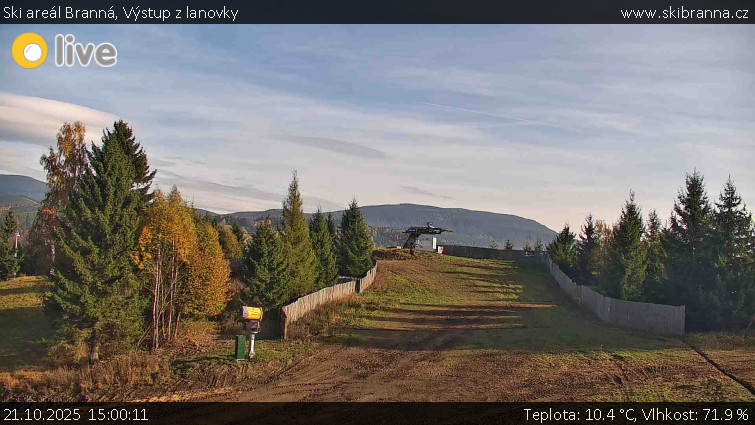 Ski areál Branná - Výstup z lanovky - 21.10.2025 v 15:00 Ski areál Branná - Výstup z lanovky - 21.10.2025 v 15:00