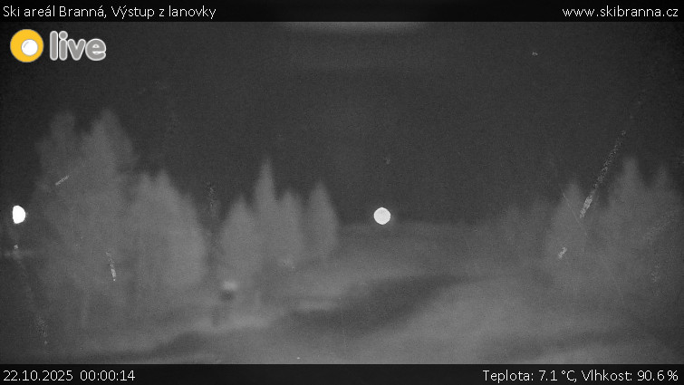 Ski areál Branná - Výstup z lanovky - 22.10.2025 v 00:00 Ski areál Branná - Výstup z lanovky - 22.10.2025 v 00:00