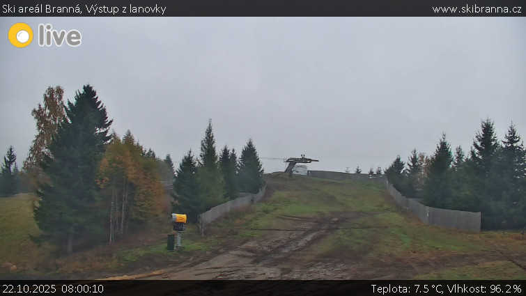 Ski areál Branná - Výstup z lanovky - 22.10.2025 v 08:00 Ski areál Branná - Výstup z lanovky - 22.10.2025 v 08:00
