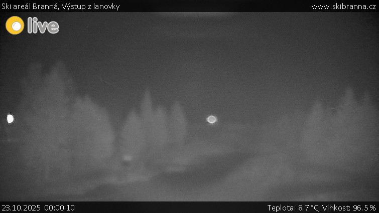 Ski areál Branná - Výstup z lanovky - 23.10.2025 v 00:00 Ski areál Branná - Výstup z lanovky - 23.10.2025 v 00:00