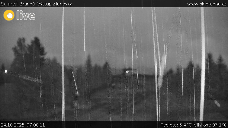 Ski areál Branná - Výstup z lanovky - 24.10.2025 v 07:00 Ski areál Branná - Výstup z lanovky - 24.10.2025 v 07:00