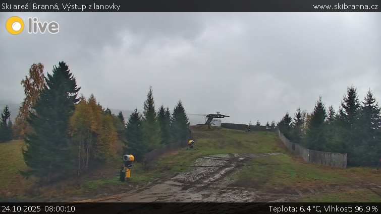 Ski areál Branná - Výstup z lanovky - 24.10.2025 v 08:00 Ski areál Branná - Výstup z lanovky - 24.10.2025 v 08:00