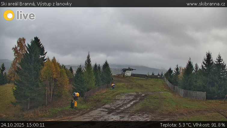 Ski areál Branná - Výstup z lanovky - 24.10.2025 v 15:00 Ski areál Branná - Výstup z lanovky - 24.10.2025 v 15:00