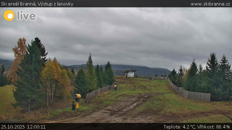 Ski areál Branná - Výstup z lanovky - 25.10.2025 v 12:00 Ski areál Branná - Výstup z lanovky - 25.10.2025 v 12:00