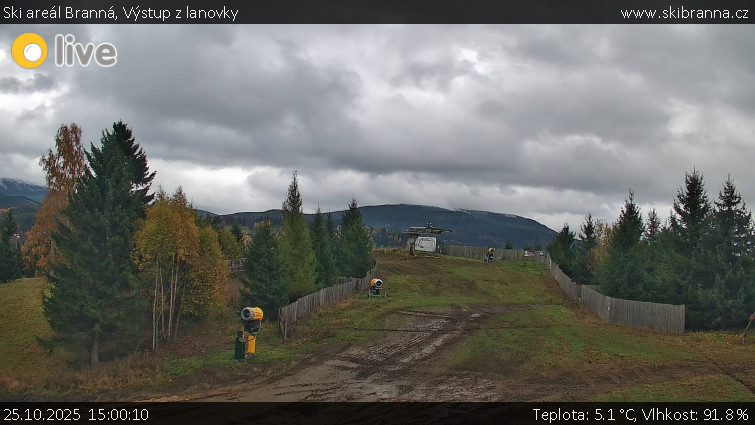 Ski areál Branná - Výstup z lanovky - 25.10.2025 v 15:00 Ski areál Branná - Výstup z lanovky - 25.10.2025 v 15:00