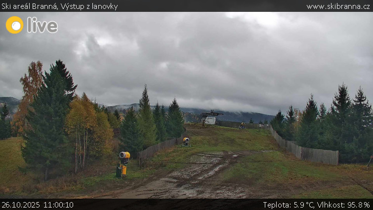 Ski areál Branná - Výstup z lanovky - 26.10.2025 v 11:00 Ski areál Branná - Výstup z lanovky - 26.10.2025 v 11:00