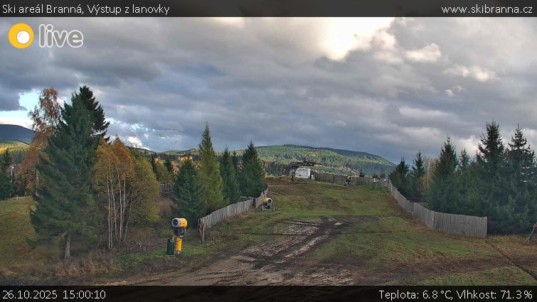Ski areál Branná - Výstup z lanovky - 26.10.2025 v 15:00 Ski areál Branná - Výstup z lanovky - 26.10.2025 v 15:00
