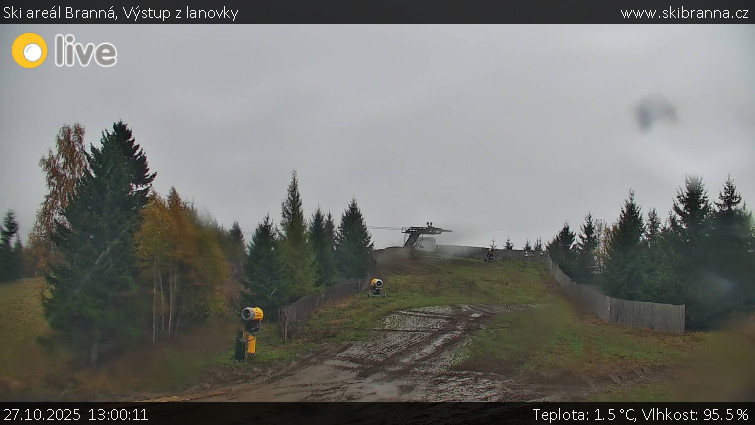 Ski areál Branná - Výstup z lanovky - 27.10.2025 v 13:00 Ski areál Branná - Výstup z lanovky - 27.10.2025 v 13:00