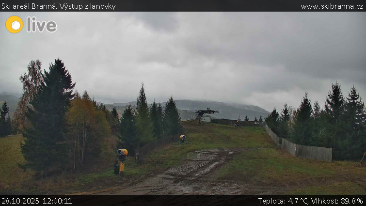 Ski areál Branná - Výstup z lanovky - 28.10.2025 v 12:00 Ski areál Branná - Výstup z lanovky - 28.10.2025 v 12:00