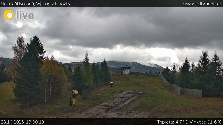 Ski areál Branná - Výstup z lanovky - 28.10.2025 v 13:00 Ski areál Branná - Výstup z lanovky - 28.10.2025 v 13:00