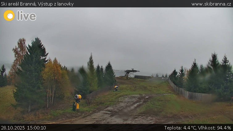 Ski areál Branná - Výstup z lanovky - 28.10.2025 v 15:00 Ski areál Branná - Výstup z lanovky - 28.10.2025 v 15:00