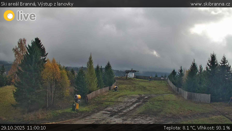 Ski areál Branná - Výstup z lanovky - 29.10.2025 v 11:00 Ski areál Branná - Výstup z lanovky - 29.10.2025 v 11:00