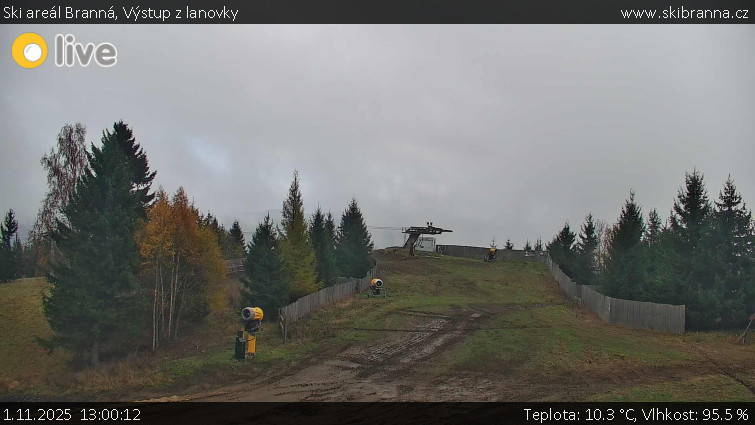 Ski areál Branná - Výstup z lanovky - 1.11.2025 v 13:00 Ski areál Branná - Výstup z lanovky - 1.11.2025 v 13:00