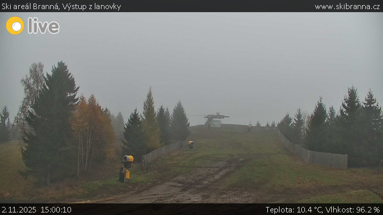 Ski areál Branná - Výstup z lanovky - 2.11.2025 v 15:00 Ski areál Branná - Výstup z lanovky - 2.11.2025 v 15:00