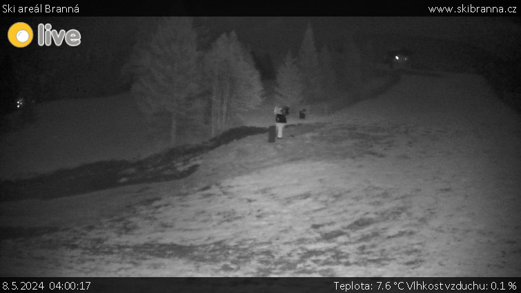 Ski areál Branná - Ski Branná - horní kamera - 8.5.2024 v 04:00