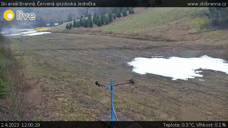 Ski areál Branná - Červená sjezdovka Jednička - 2.4.2023 v 12:00