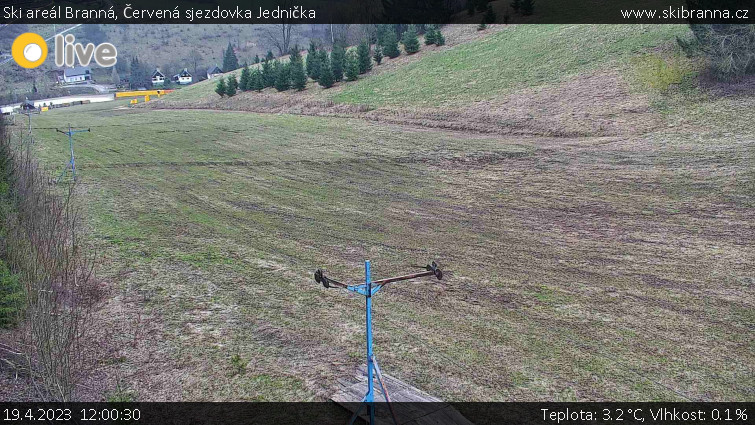 Ski areál Branná - Červená sjezdovka Jednička - 19.4.2023 v 12:00
