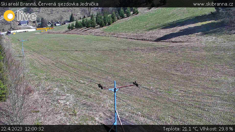 Ski areál Branná - Červená sjezdovka Jednička - 22.4.2023 v 12:00