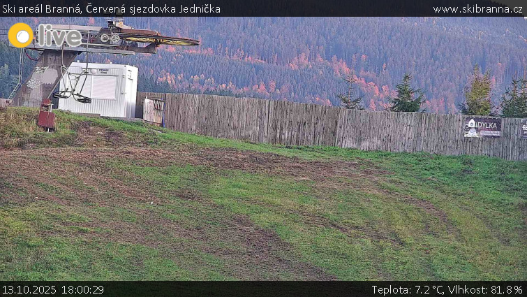 Ski areál Branná - Červená sjezdovka Jednička - 13.10.2025 v 18:00 Ski areál Branná - Červená sjezdovka Jednička - 13.10.2025 v 18:00