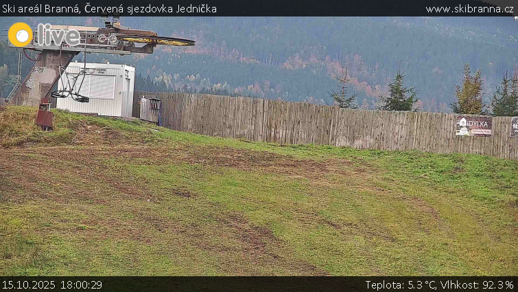 Ski areál Branná - Červená sjezdovka Jednička - 15.10.2025 v 18:00 Ski areál Branná - Červená sjezdovka Jednička - 15.10.2025 v 18:00