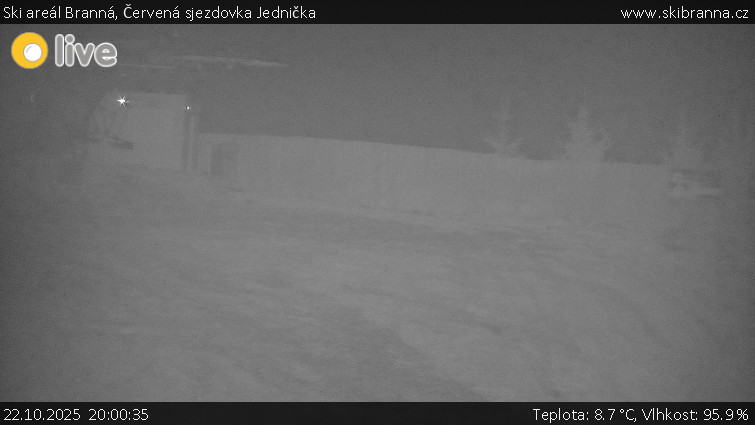 Ski areál Branná - Červená sjezdovka Jednička - 22.10.2025 v 20:00 Ski areál Branná - Červená sjezdovka Jednička - 22.10.2025 v 20:00
