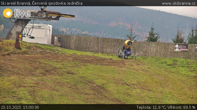 Ski areál Branná - Červená sjezdovka Jednička - 23.10.2025 v 15:00 Ski areál Branná - Červená sjezdovka Jednička - 23.10.2025 v 15:00