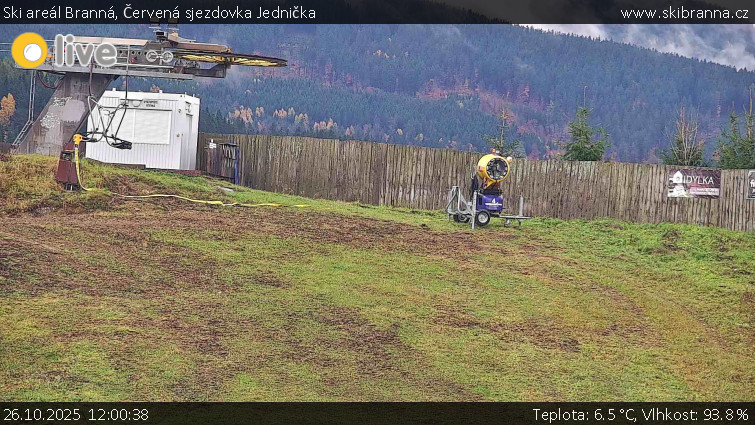 Ski areál Branná - Červená sjezdovka Jednička - 26.10.2025 v 12:00 Ski areál Branná - Červená sjezdovka Jednička - 26.10.2025 v 12:00
