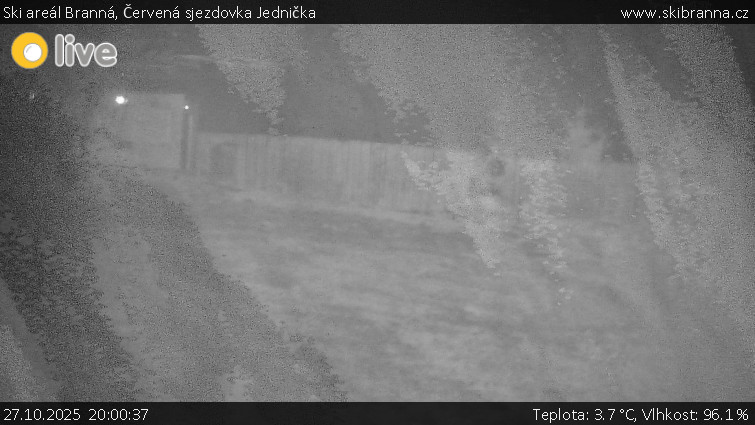 Ski areál Branná - Červená sjezdovka Jednička - 27.10.2025 v 20:00 Ski areál Branná - Červená sjezdovka Jednička - 27.10.2025 v 20:00