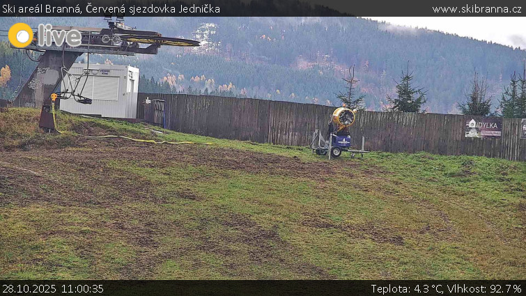 Ski areál Branná - Červená sjezdovka Jednička - 28.10.2025 v 11:00 Ski areál Branná - Červená sjezdovka Jednička - 28.10.2025 v 11:00