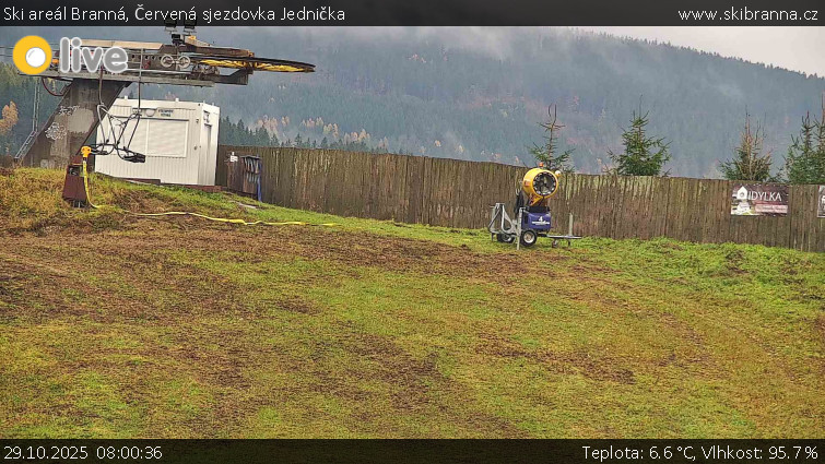 Ski areál Branná - Červená sjezdovka Jednička - 29.10.2025 v 08:00 Ski areál Branná - Červená sjezdovka Jednička - 29.10.2025 v 08:00