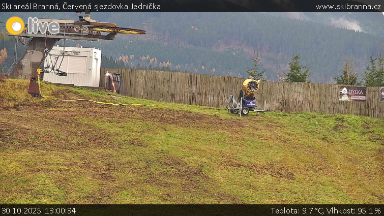 Ski areál Branná - Červená sjezdovka Jednička - 30.10.2025 v 13:00 Ski areál Branná - Červená sjezdovka Jednička - 30.10.2025 v 13:00