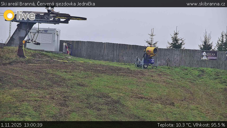 Ski areál Branná - Červená sjezdovka Jednička - 1.11.2025 v 13:00 Ski areál Branná - Červená sjezdovka Jednička - 1.11.2025 v 13:00