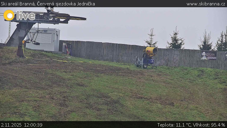 Ski areál Branná - Červená sjezdovka Jednička - 2.11.2025 v 12:00 Ski areál Branná - Červená sjezdovka Jednička - 2.11.2025 v 12:00