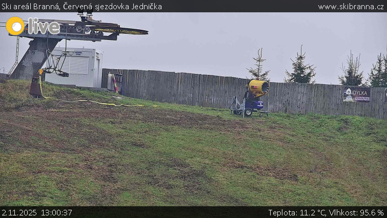 Ski areál Branná - Červená sjezdovka Jednička - 2.11.2025 v 13:00 Ski areál Branná - Červená sjezdovka Jednička - 2.11.2025 v 13:00