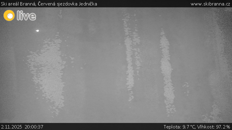 Ski areál Branná - Červená sjezdovka Jednička - 2.11.2025 v 20:00 Ski areál Branná - Červená sjezdovka Jednička - 2.11.2025 v 20:00