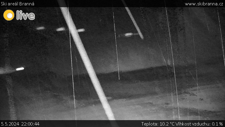 Ski areál Branná - Ski Branná - horní kamera - 5.5.2024 v 22:00