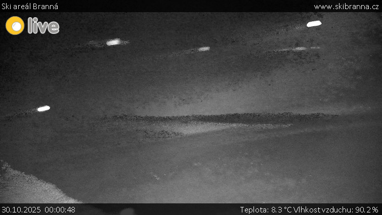 Ski areál Branná - Ski Branná - horní kamera - 30.10.2025 v 00:00 Ski areál Branná - Ski Branná - horní kamera - 30.10.2025 v 00:00