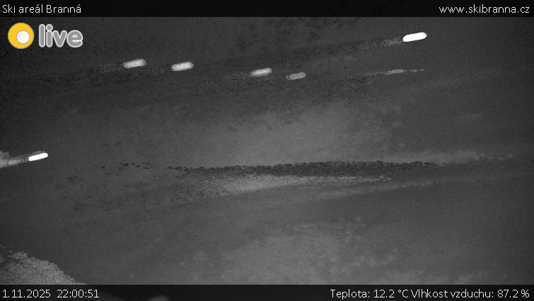 Ski areál Branná - Ski Branná - horní kamera - 1.11.2025 v 22:00 Ski areál Branná - Ski Branná - horní kamera - 1.11.2025 v 22:00