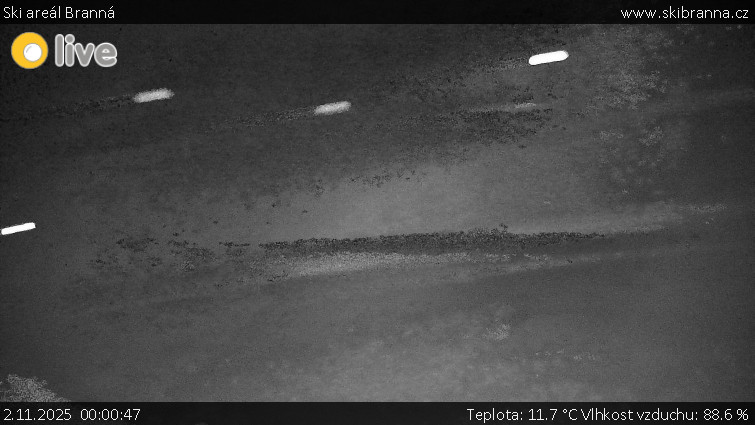 Ski areál Branná - Ski Branná - horní kamera - 2.11.2025 v 00:00 Ski areál Branná - Ski Branná - horní kamera - 2.11.2025 v 00:00