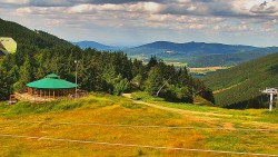 Restaurace "deštník" - dojezd žlutá sjezdovka