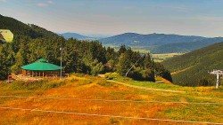 Restaurace "deštník" - dojezd žlutá sjezdovka