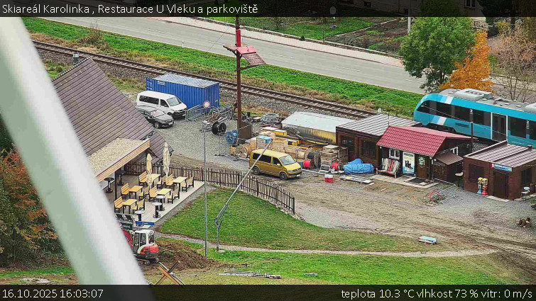 Skiareál Karolinka - Restaurace U Vleku a parkoviště - 16.10.2025 v 16:03 Skiareál Karolinka - Restaurace U Vleku a parkoviště - 16.10.2025 v 16:03