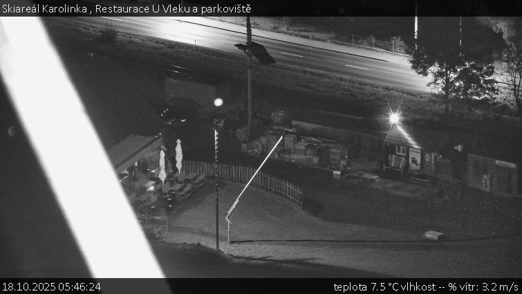 Skiareál Karolinka - Restaurace U Vleku a parkoviště - 18.10.2025 v 05:46 Skiareál Karolinka - Restaurace U Vleku a parkoviště - 18.10.2025 v 05:46