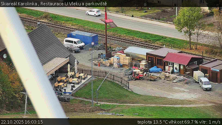 Skiareál Karolinka - Restaurace U Vleku a parkoviště - 22.10.2025 v 16:03 Skiareál Karolinka - Restaurace U Vleku a parkoviště - 22.10.2025 v 16:03