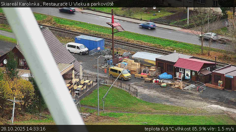 Skiareál Karolinka  - Restaurace U Vleku a parkoviště - 28.10.2025 v 14:33 Skiareál Karolinka  - Restaurace U Vleku a parkoviště - 28.10.2025 v 14:33