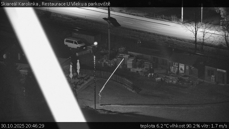Skiareál Karolinka  - Restaurace U Vleku a parkoviště - 30.10.2025 v 20:46 Skiareál Karolinka  - Restaurace U Vleku a parkoviště - 30.10.2025 v 20:46