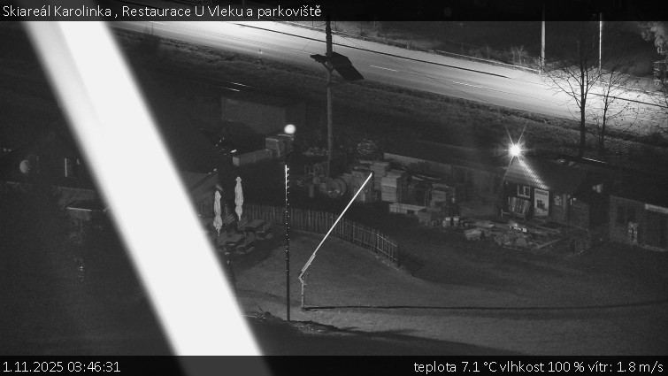 Skiareál Karolinka  - Restaurace U Vleku a parkoviště - 1.11.2025 v 03:46 Skiareál Karolinka  - Restaurace U Vleku a parkoviště - 1.11.2025 v 03:46