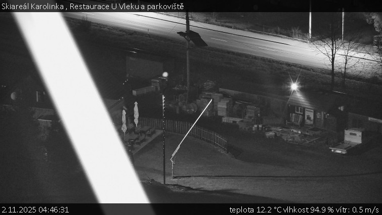 Skiareál Karolinka - Restaurace U Vleku a parkoviště - 2.11.2025 v 04:46 Skiareál Karolinka - Restaurace U Vleku a parkoviště - 2.11.2025 v 04:46