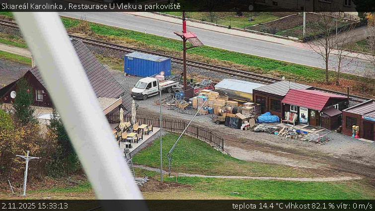 Skiareál Karolinka - Restaurace U Vleku a parkoviště - 2.11.2025 v 15:33 Skiareál Karolinka - Restaurace U Vleku a parkoviště - 2.11.2025 v 15:33