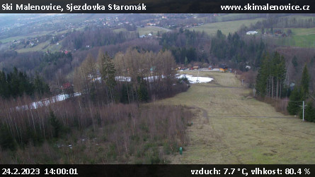 Ski Malenovice - Sjezdovka Staromák - 24.2.2023 v 14:00